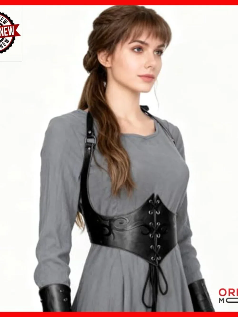 Faux Leather Corset Belt Adjustable 29-31in Renaissance Steampunk Cosplay